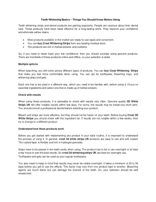 teeth whitening basics things you should know