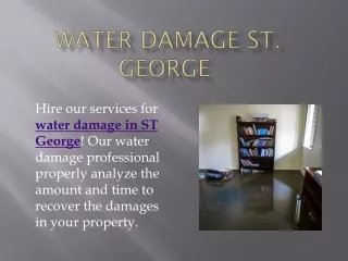Water Damage St