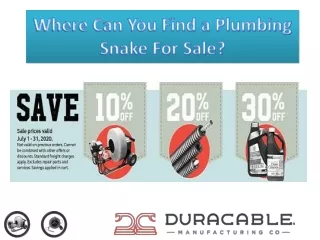 Where Can You Find a Plumbing Snake For Sale?