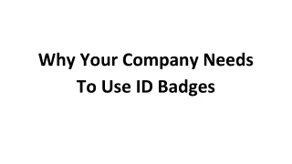 why your company needs to use id badges