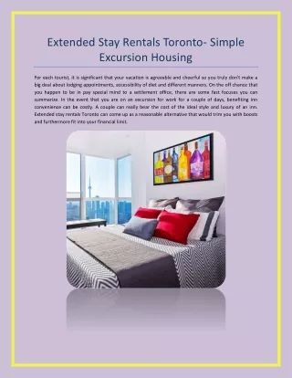 Extended Stay Rentals Toronto- Simple Excursion Housing
