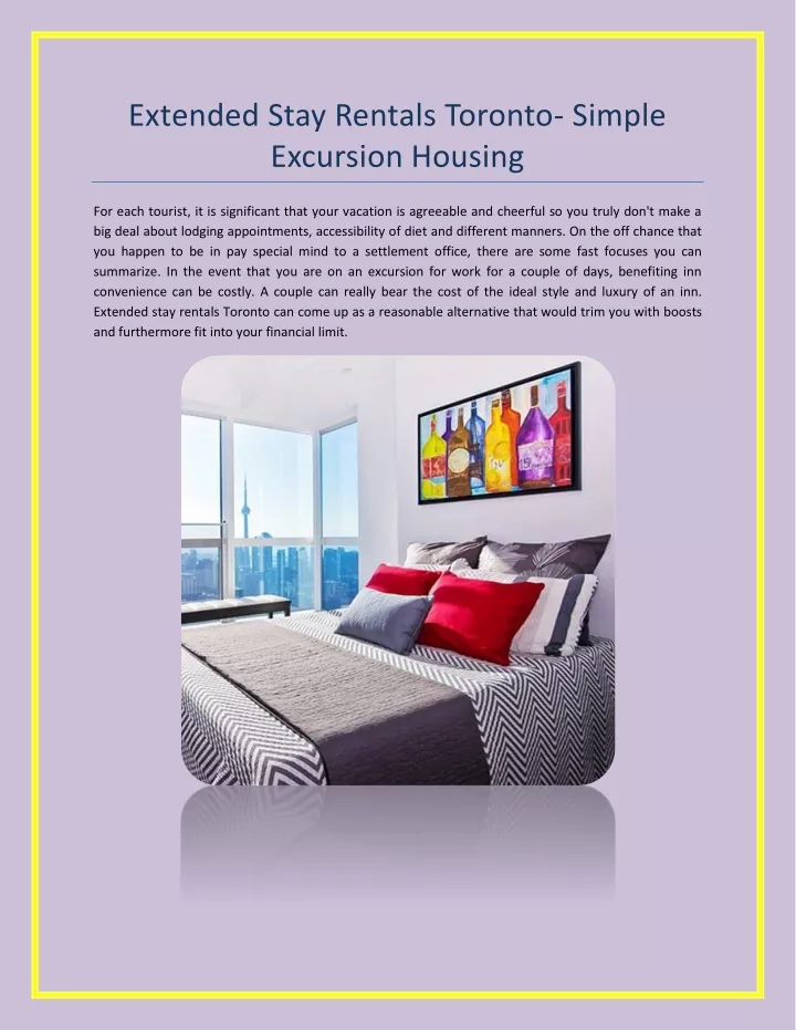 extended stay rentals toronto simple excursion