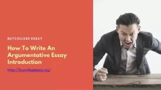 How To Write An Argumentative Essay Introduction
