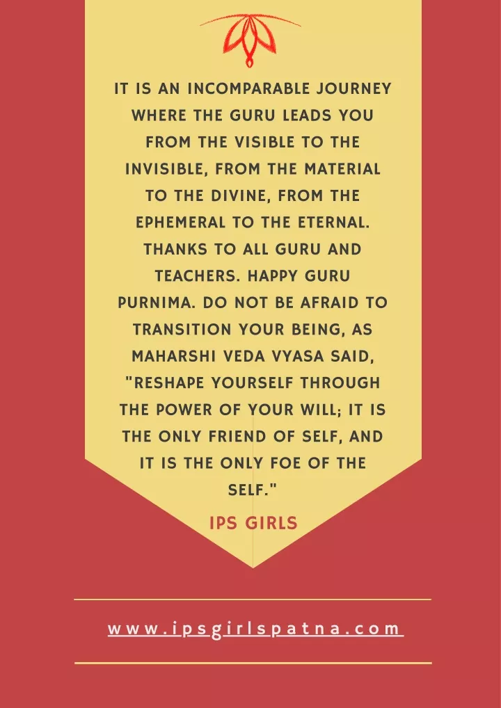 it is an incomparable journey where the guru