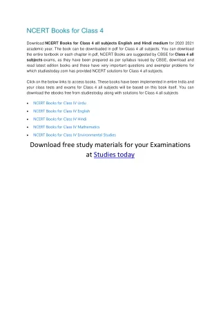 ncert books for class 4