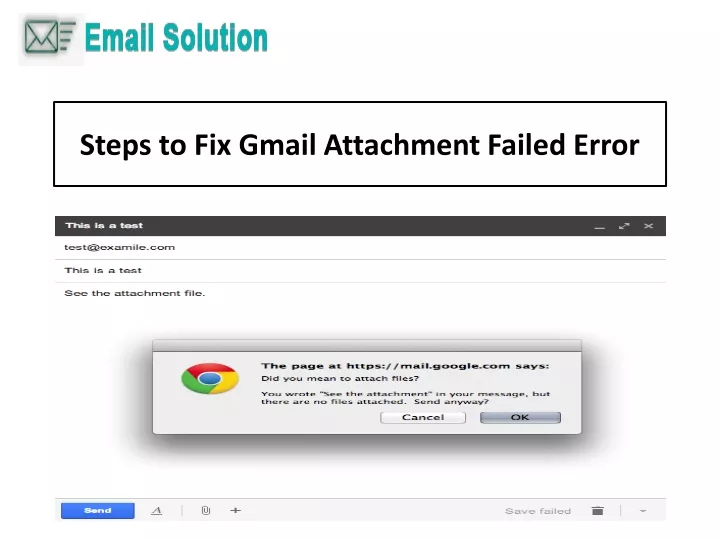 steps to fix gmail attachment failed error