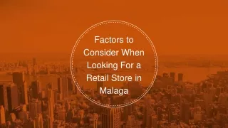 factors to consider when looking for a retail