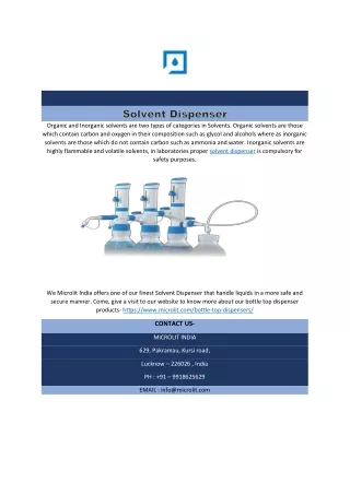 organic and inorganic solvents are two types