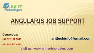 AngularJS Job Support | AngularJS Online Job Support - AR IT