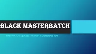 black masterbatch