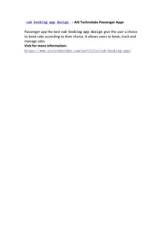cab cab booking booking app