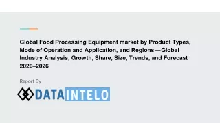 global food processing equipment market