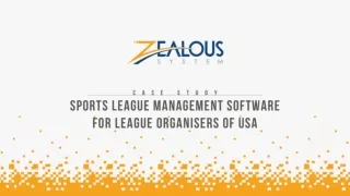 Sports League Management Software For League Organisers Of USA | Zealous System