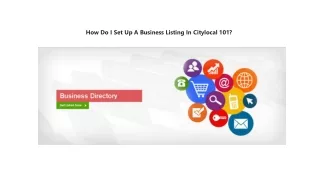 How Do I Set Up A Business Listing In Citylocal 101?