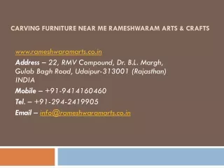 Carving Furniture near me Rameshwaram Arts & Crafts