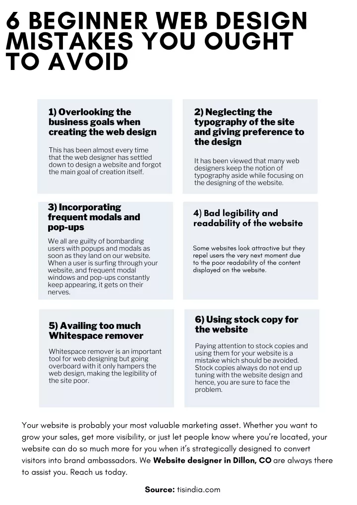 6 beginner web design mistakes you ought to avoid