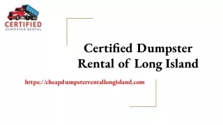 Dumpster Rental Long Island