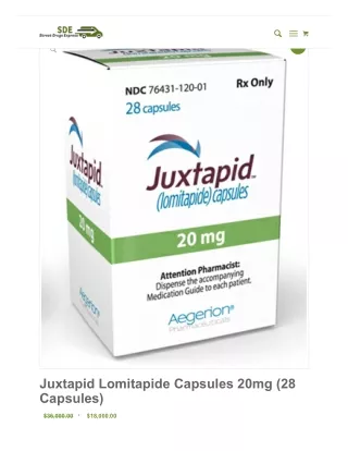 Buy Juxtapid Lomitapide 20mg Capsules - Street Drugs Express