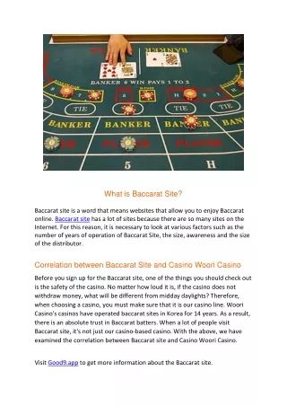 What is a Baccarat Site?