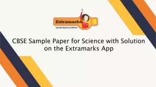 cbse sample paper for science with solution on the extramarks app