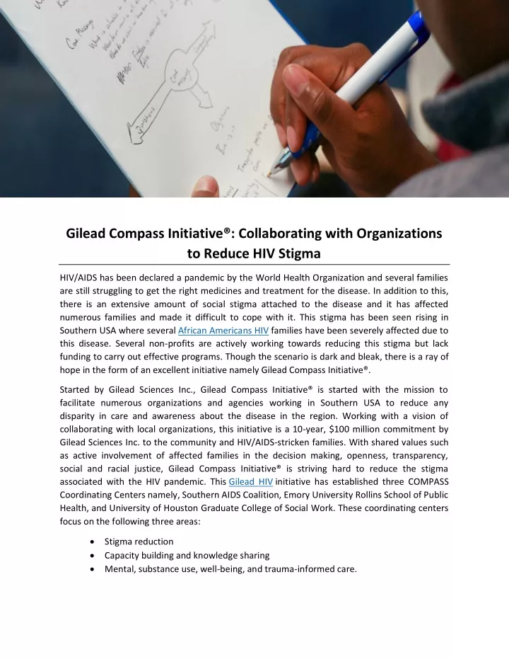 gilead compass initiative collaborating with