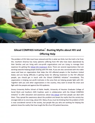 gilead compass initiative busting myths about