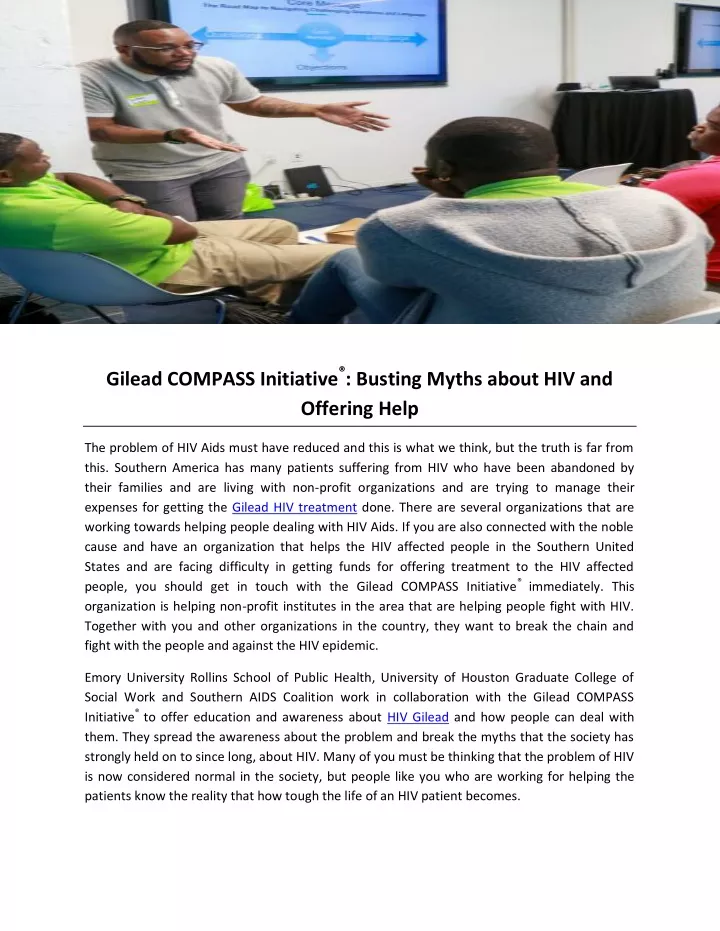 gilead compass initiative busting myths about