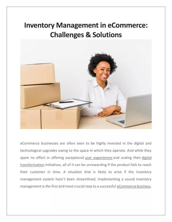 inventory management in ecommerce challenges