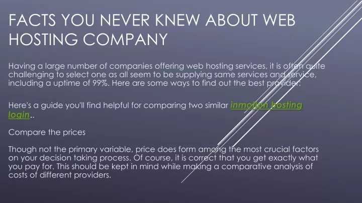 facts you never knew about web hosting company
