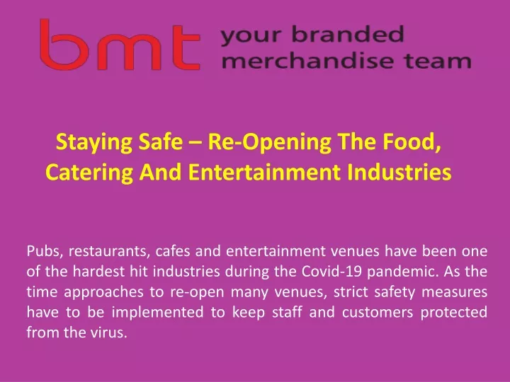 staying safe re opening the food catering