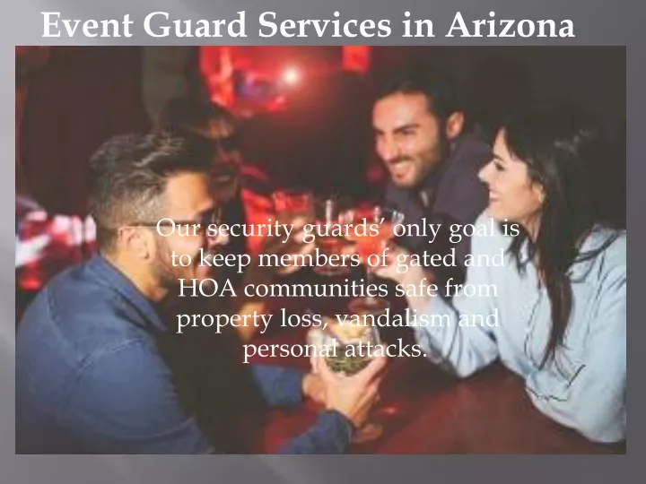 event guard services in arizona