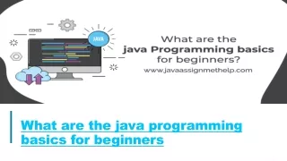 What are the java programming basics for beginners