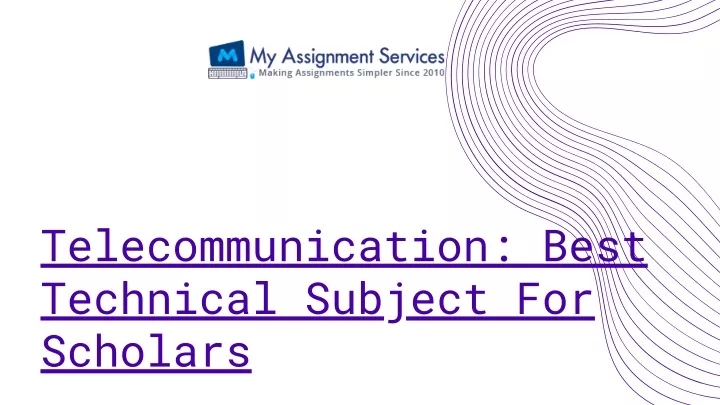 telecommunication best technical subject