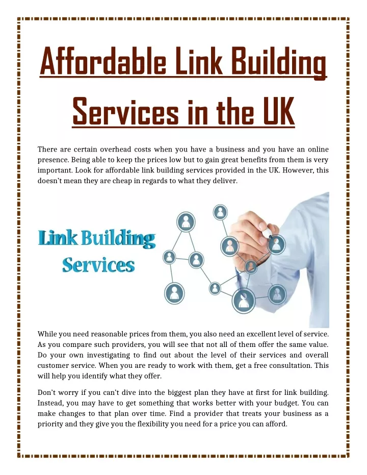 affordable link building services in the uk