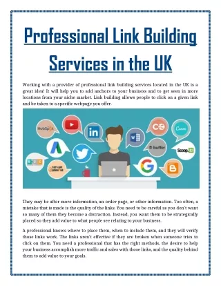 Professional Link Building Services in the UK