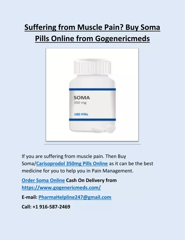 suffering from muscle pain buy soma pills online