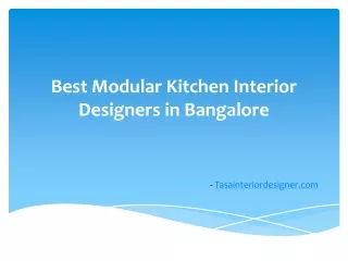 Best Modular Kitchen Interior Design in Bangalore