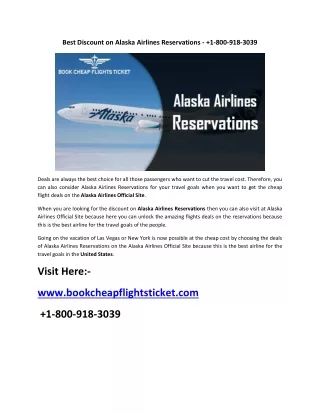 best discount on alaska airlines reservations