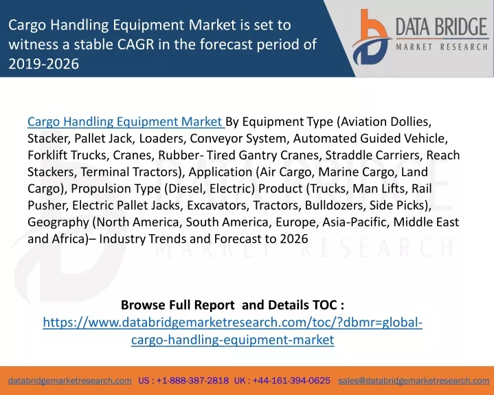 cargo handling equipment market is set to witness