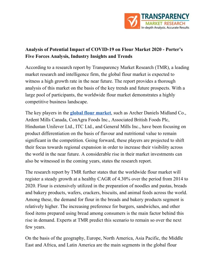 analysis of potential impact of covid 19 on flour