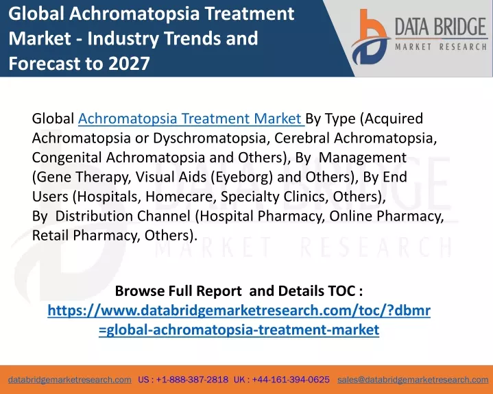 global achromatopsia treatment market industry