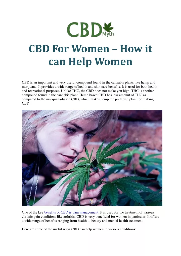 cbd for women how it can help women
