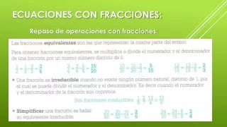 Ecuaciones con fracciones