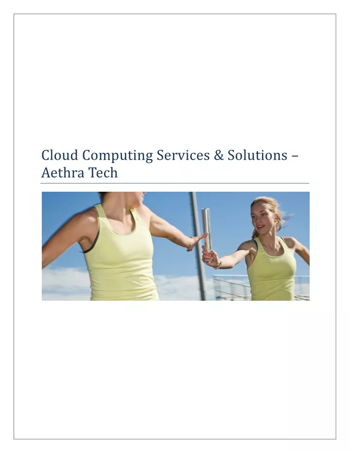 cloud computing services solutions aethra tech
