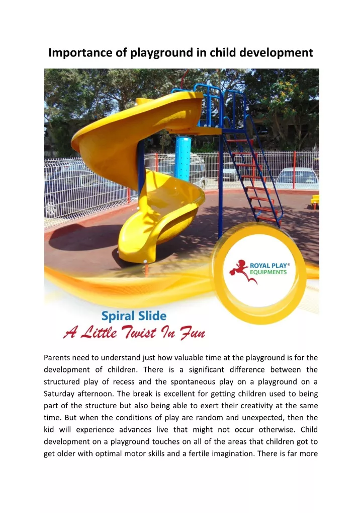 importance of playground in child development