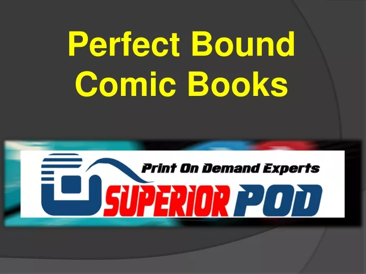 perfect bound comic books