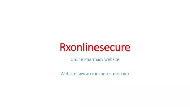 rxonlinesecure