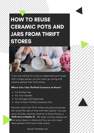 how to reuse ceramic pots and jars from thrift
