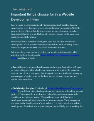 How to Choose Best Website Development company, Noida?