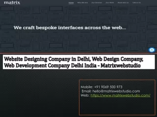 Website Designing Company in Delhi - Matrixwebstudio